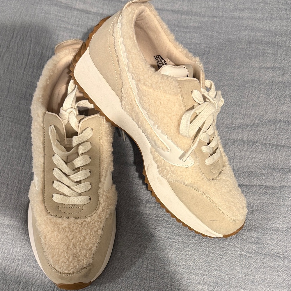DV by Dolce Vita Cream Shearling Sneakers